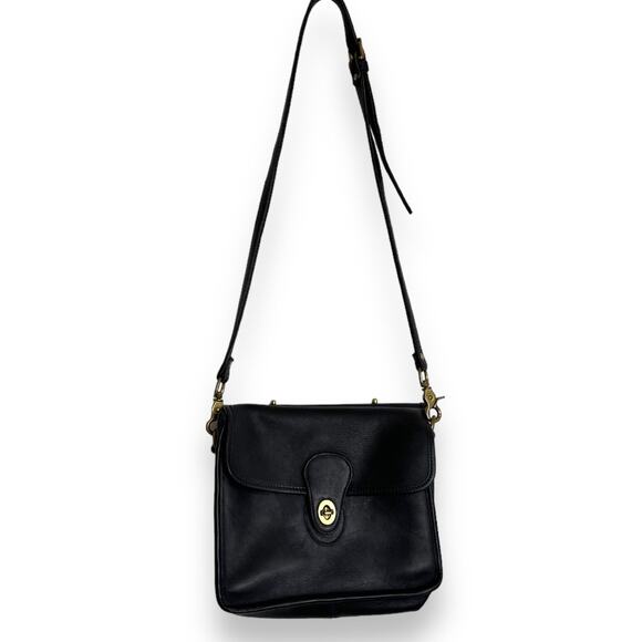 Vintage Dove Navy Blue Medium Unlined Leather Top Handle Cross Body Purse - Picture 1 of 16